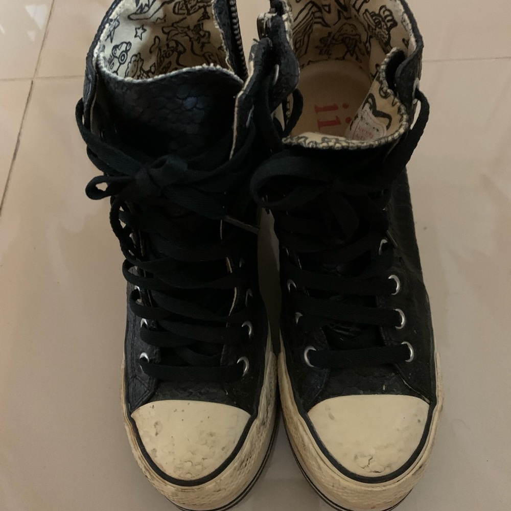 Black High-Top Sneakers